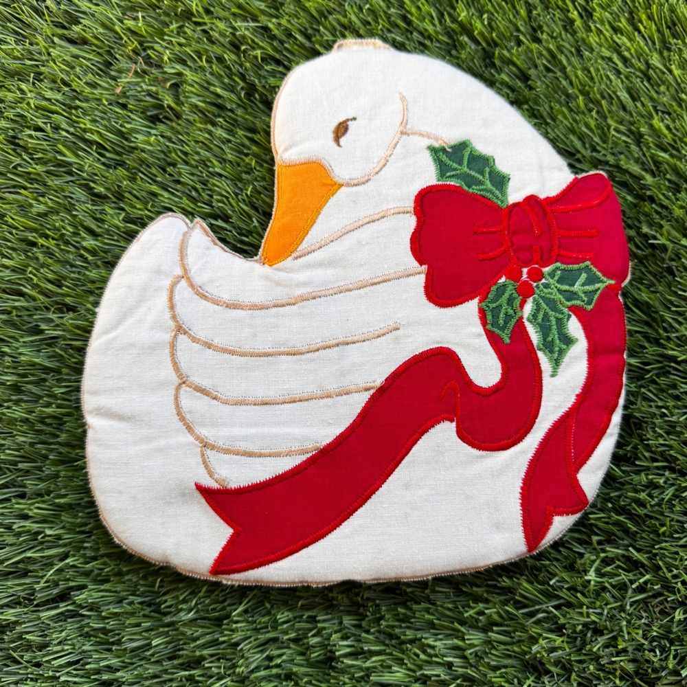 NOS‎ Vintage 1987 McCrory Corp Christmas Goose Pot Holder Trivet Home Decor